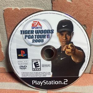 Tiger Woods PGA Tour 05 (PlayStation 2, 2005) DISC ONLY W Clear Case
